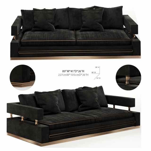 ldorado sofa modern Modello 3D .c4d .max .obj .3ds .fbx .stl .blend 