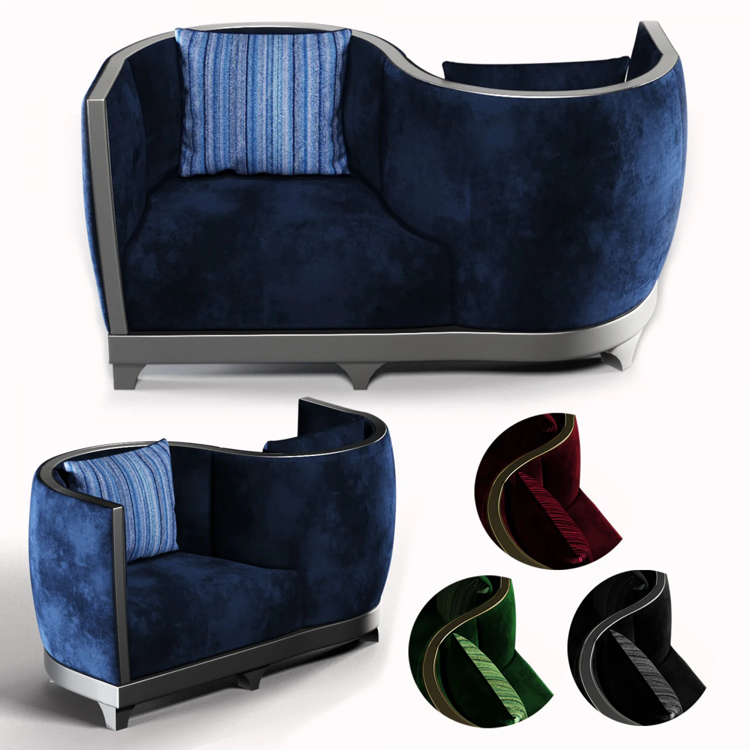 grosvenor sofa 3D Model .c4d .max .obj .3ds .fbx .stl .blend 