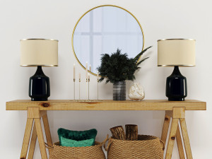 wooden decorative console 3Dモデル