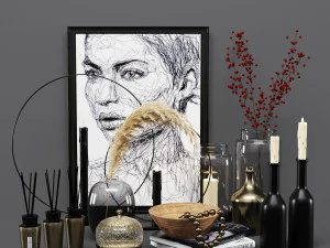 set decorativo moderno Modello 3D