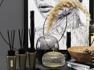 decorative set modern 3D Model