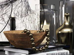 decorative set modern 3D Model