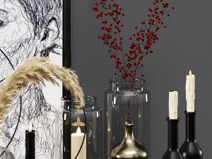 decorative set modern 3D Model