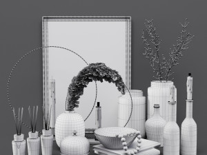 decorative set modern 3D Model