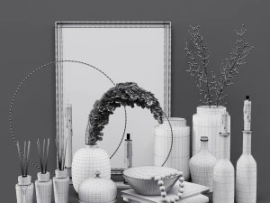 decorative set modern 3D Model