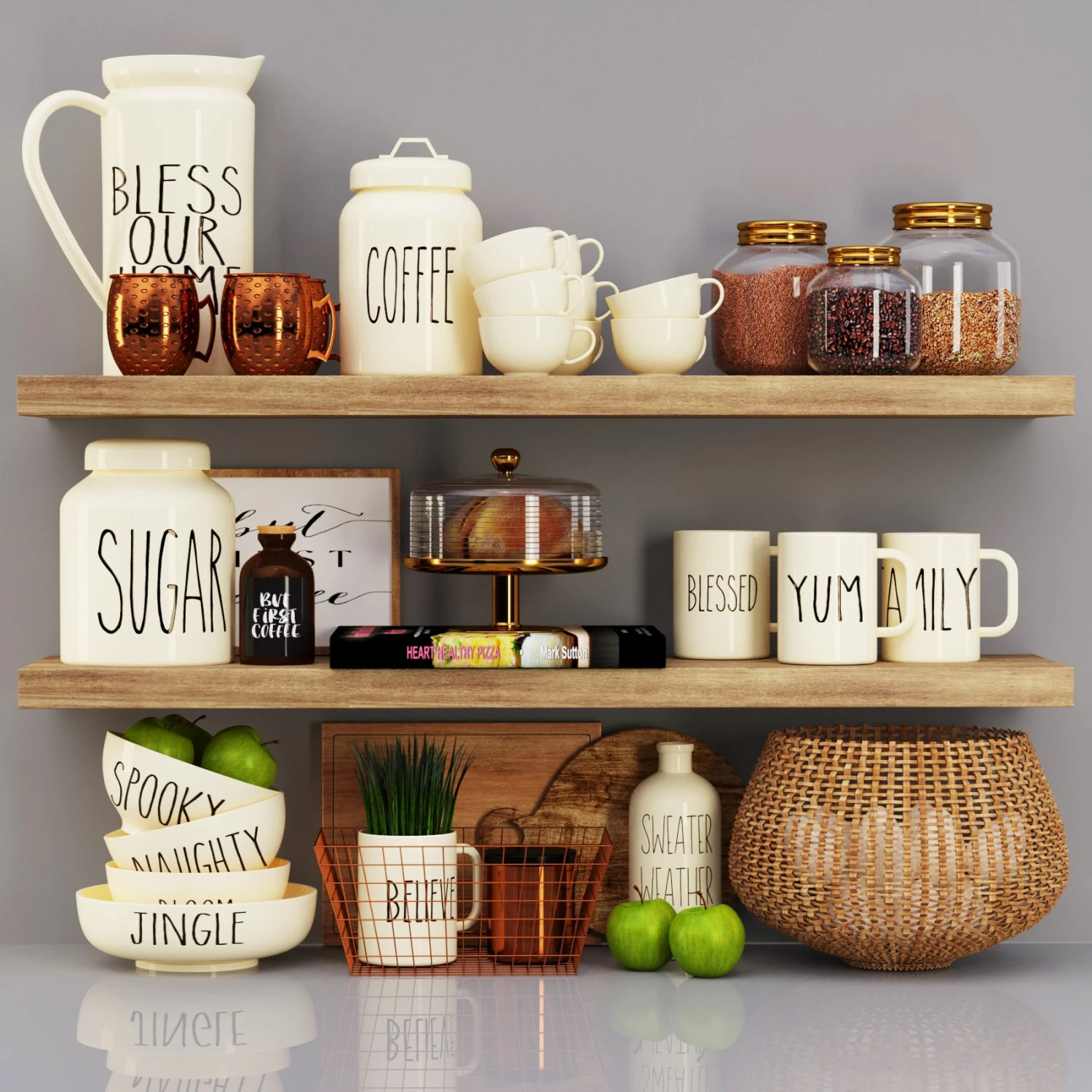kitchen accessories rustic 3D Model .c4d .max .obj .3ds .fbx .stl .blend 