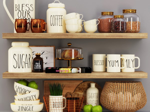 kitchen accessories rustic 3D-Modell