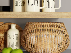 kitchen accessories rustic 3D Model