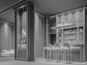 modern sales department 3D Model