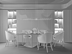 modern restaurant 3D 모델