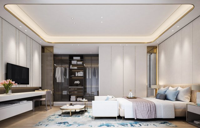modern bedroom 3D 모델 .c4d .max .obj .3ds .fbx .stl .blend