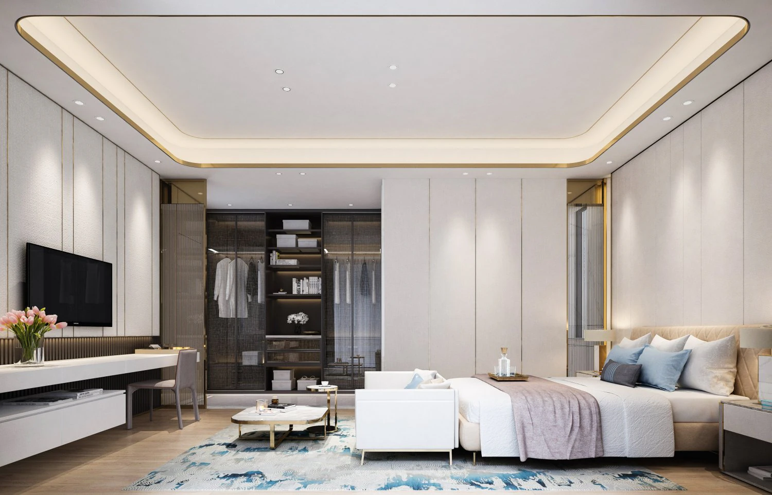 モダンな寝室 3Dモデル .c4d .max .obj .3ds .fbx .stl .blend 