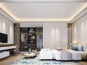 モダンな寝室 3Dモデル