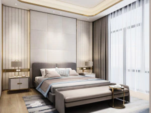 モダンな寝室 3Dモデル