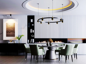 modern restaurant Modelo 3D
