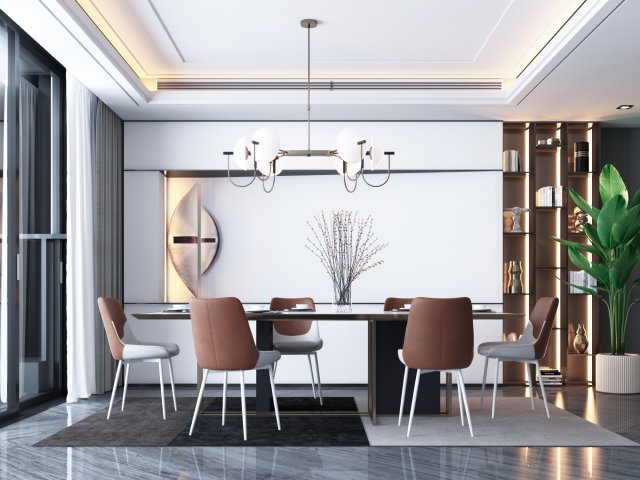 modern restaurant 3D मॉडल .c4d .max .obj .3ds .fbx .stl .blend 