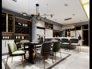 modern restaurant Modèle 3D