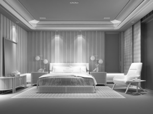 modern bedroom Modelo 3D
