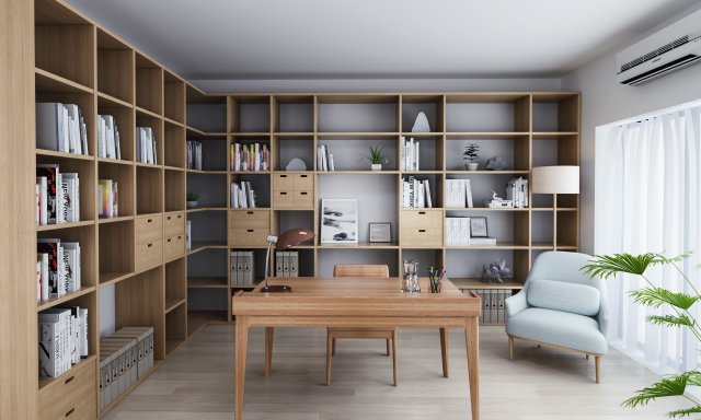 nordic study Model 3D .c4d .max .obj .3ds .fbx .stl .blend 