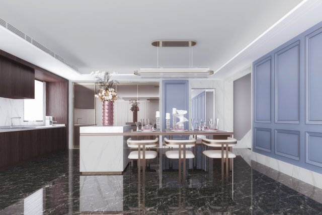 modern restaurant 3D 모델 .c4d .max .obj .3ds .fbx .stl .blend