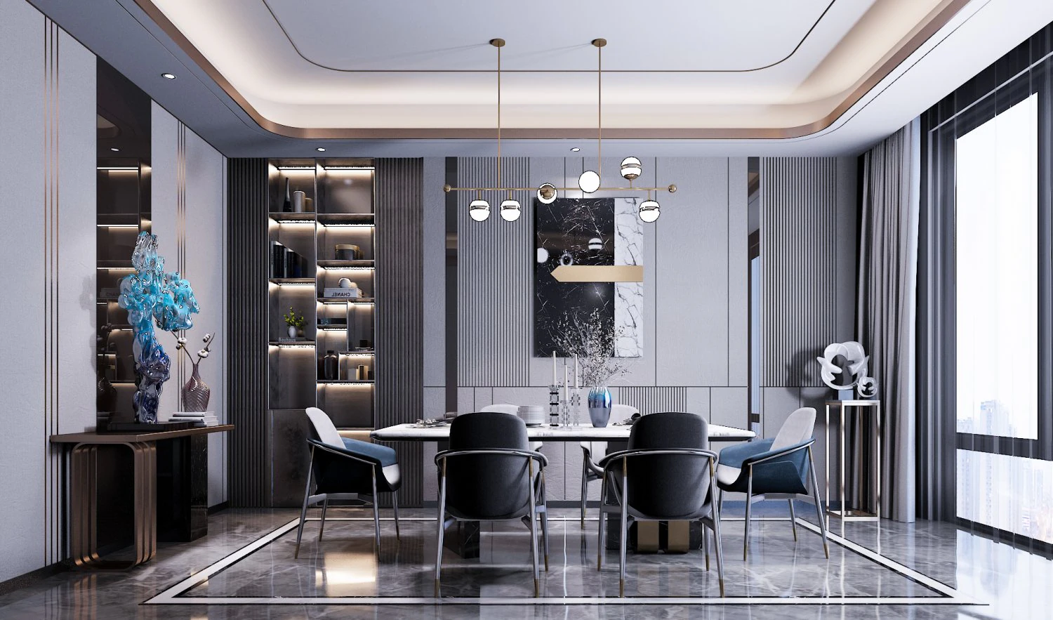new chinese restaurant 3D Model .c4d .max .obj .3ds .fbx .stl .blend 