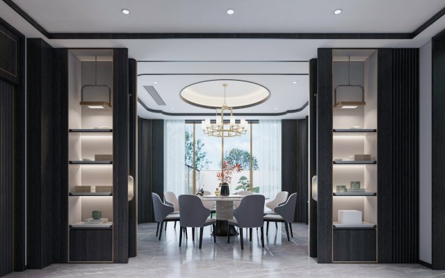 new chinese restaurant 3D 모델 .c4d .max .obj .3ds .fbx .stl .blend 