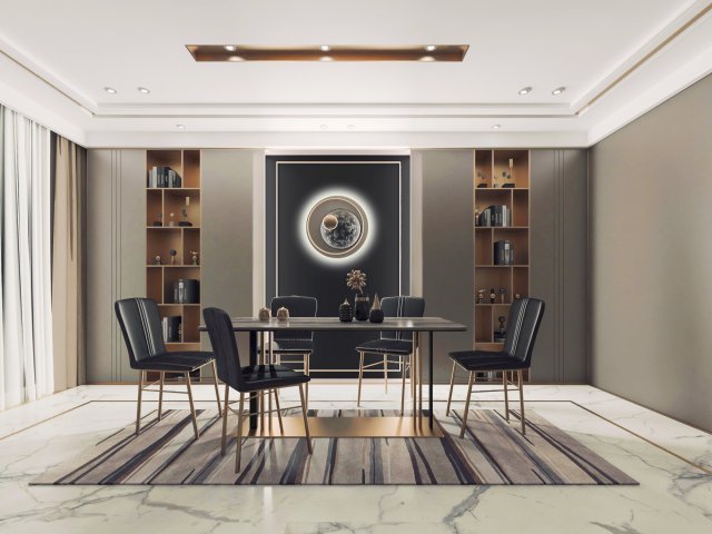 modern restaurant 3D 模型 .c4d .max .obj .3ds .fbx .stl .blend 