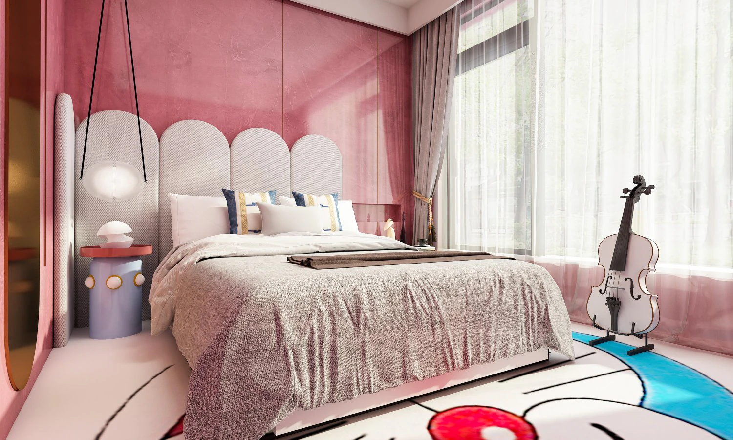 modern childrens bedroom 3D Model .c4d .max .obj .3ds .fbx .stl .blend 