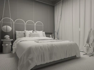 modern childrens bedroom 3D Model