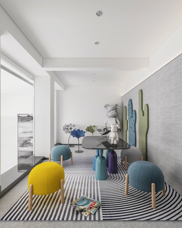 modern recreation room Modèle 3D .c4d .max .obj .3ds .fbx .stl .blend 