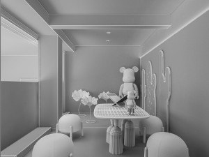 modern recreation room Modèle 3D