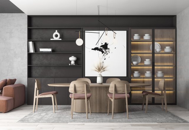 nordic restaurant Modelo 3D .c4d .max .obj .3ds .fbx .stl .blend 