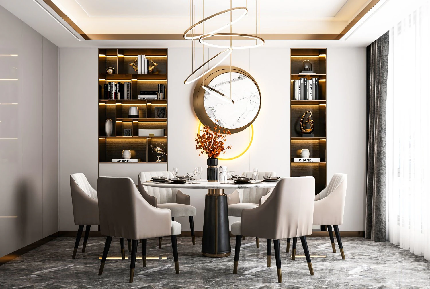 modern restaurant 3D Model .c4d .max .obj .3ds .fbx .stl .blend
