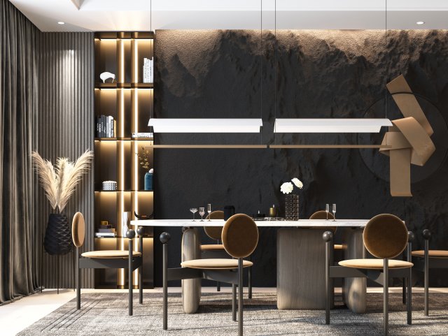 modern restaurant Modello 3D .c4d .max .obj .3ds .fbx .stl .blend