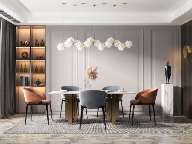 modern restaurant 3D Model .c4d .max .obj .3ds .fbx .stl .blend 