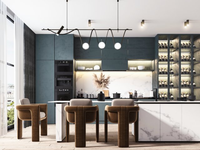 modern restaurant 3D Model .c4d .max .obj .3ds .fbx .stl .blend 