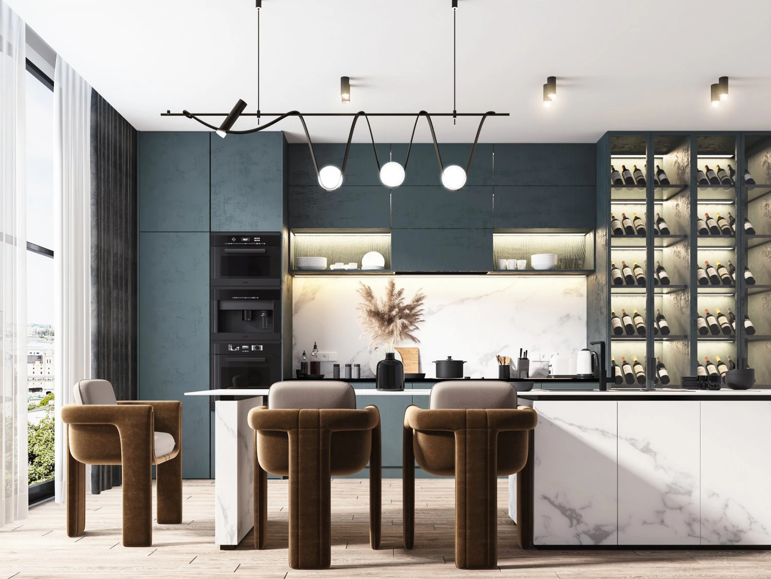 modern restoran 3D Model .c4d .max .obj .3ds .fbx .stl .blend 