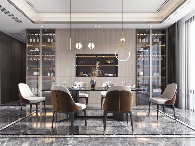 modern restaurant 3Dモデル .c4d .max .obj .3ds .fbx .stl .blend 