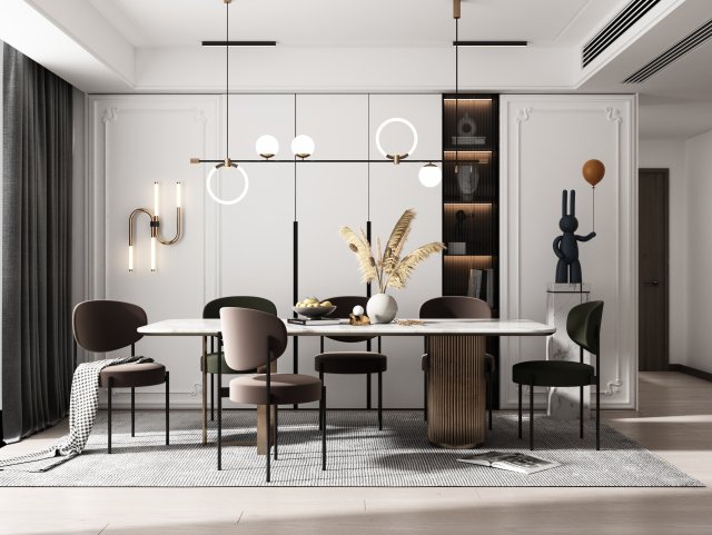 modern restaurant 3D Модель .c4d .max .obj .3ds .fbx .stl .blend 