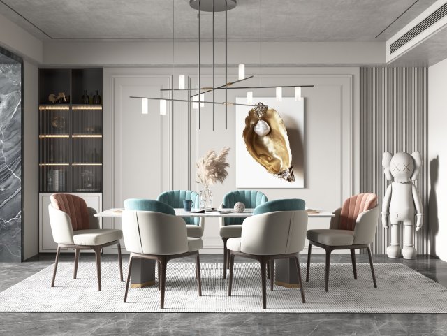 modern restaurant 3D Model .c4d .max .obj .3ds .fbx .stl .blend