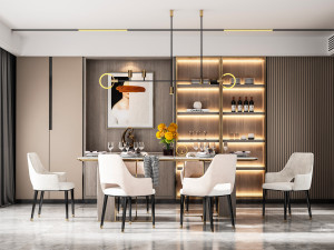 modern restaurant 3D 모델