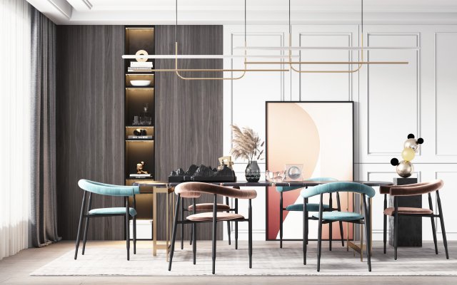 modern restaurant Modèle 3D .c4d .max .obj .3ds .fbx .stl .blend