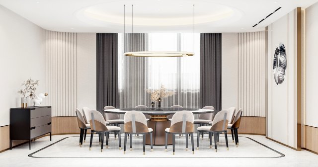 modern restaurant 3D Model .c4d .max .obj .3ds .fbx .stl .blend 