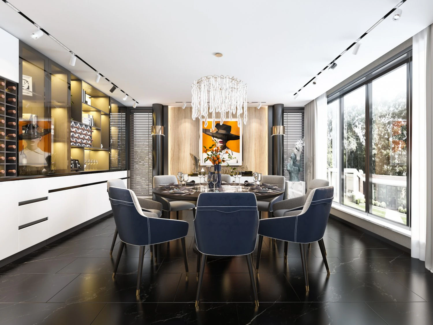 modern restaurant 3D Model .c4d .max .obj .3ds .fbx .stl .blend 