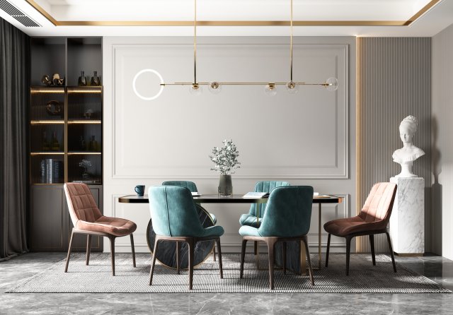 modern restaurant Modello 3D .c4d .max .obj .3ds .fbx .stl .blend 