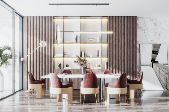 modern restaurant 3D Model .c4d .max .obj .3ds .fbx .stl .blend 