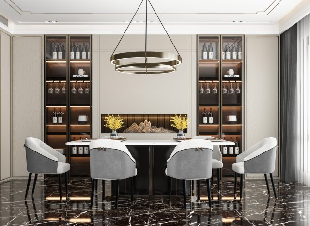new chinese restaurant Modelo 3D .c4d .max .obj .3ds .fbx .stl .blend 