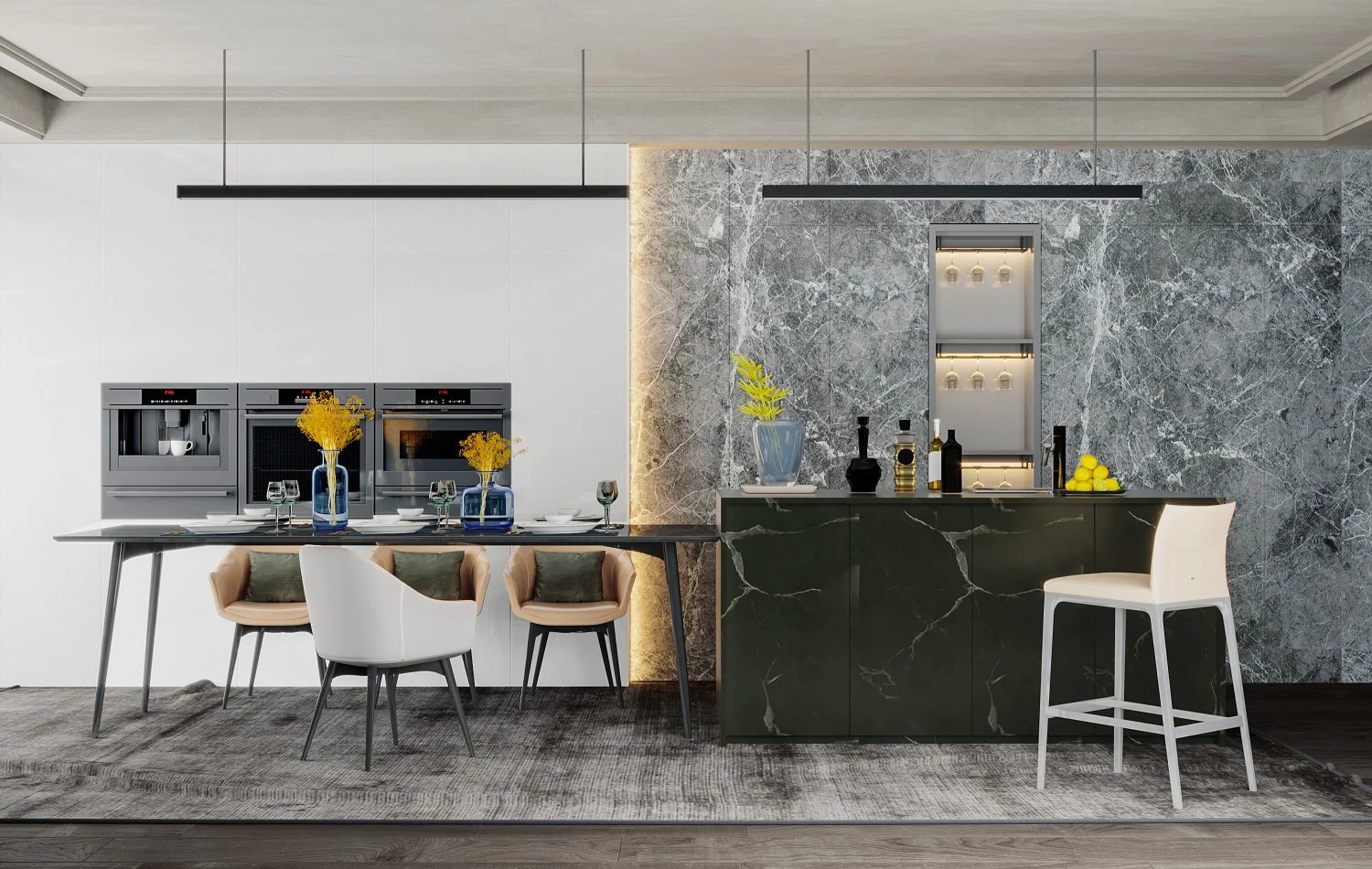 modern restaurant 3D Model .c4d .max .obj .3ds .fbx .stl .blend