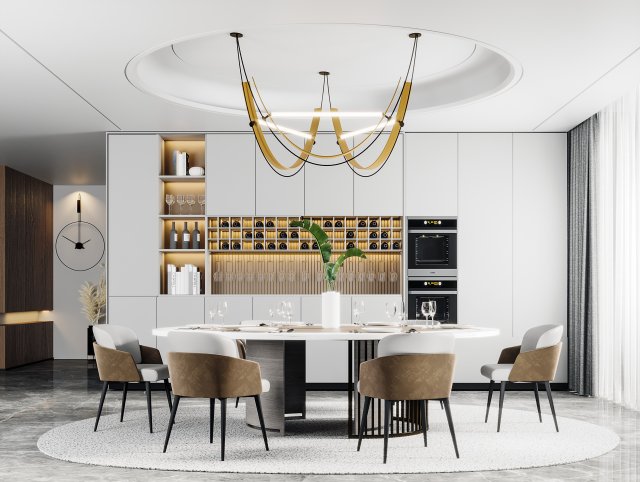 modern restaurant 3D Модель .c4d .max .obj .3ds .fbx .stl .blend 