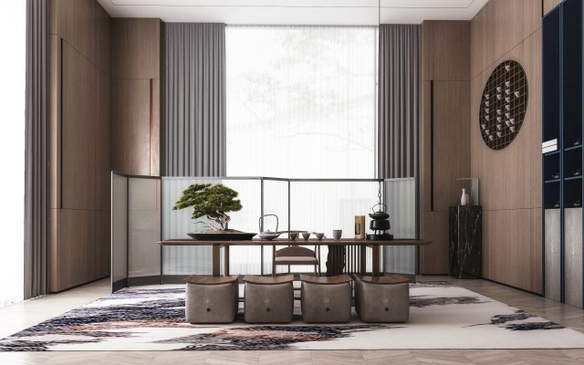 new chinese teahouse 3D 模型 .c4d .max .obj .3ds .fbx .stl .blend